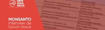 DATA LEGAL DRIVE pour Franceinfo : Pourquoi le fichage de données personnelles par Monsanto est illégal
